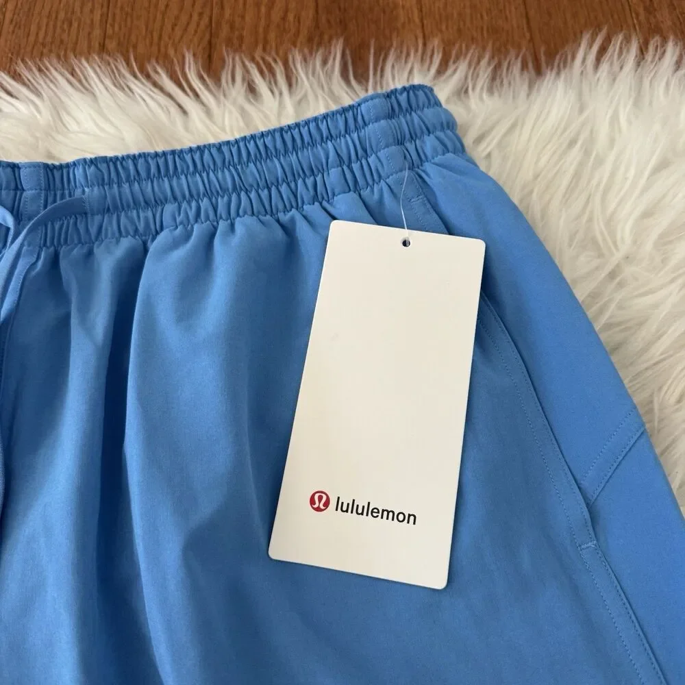 Lululemon Women’s Pace Rival High Rise Shorts Sz 8 Pool Party Blue Lined 5” NWT - Picture 3 of 11